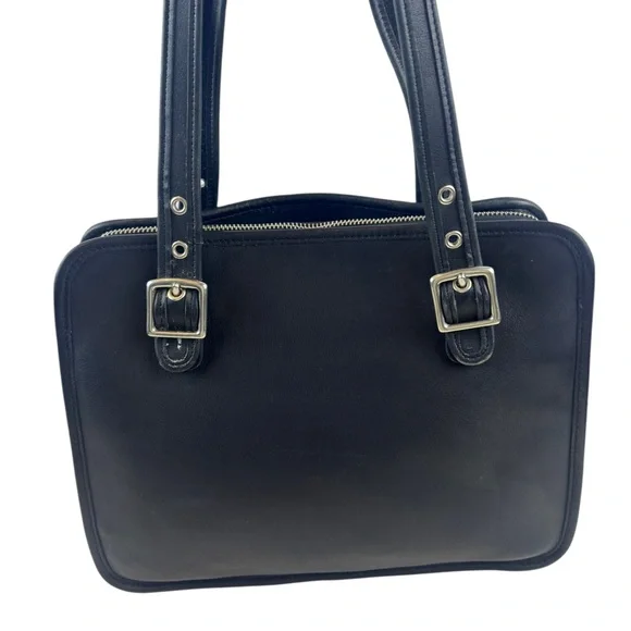 Coach Vintage Legacy Compartment Tote 9163 (Purse Shoulder Bag) Black Leather - Picture 5 of 9